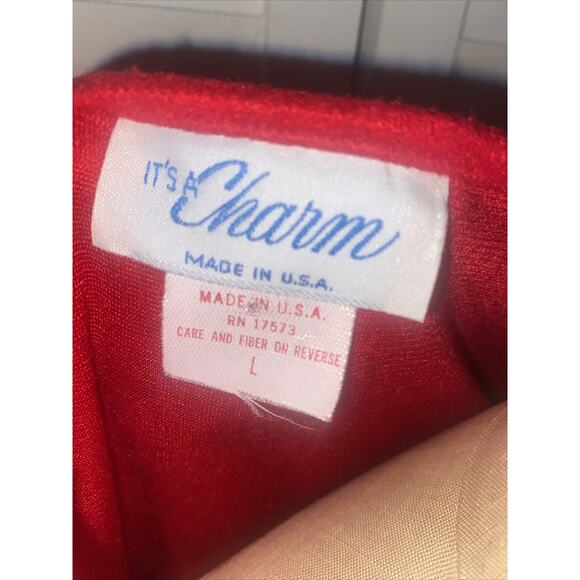 Vintage 60s It's A Charm Velvet Robe Housecoat Dressing Gown Sz Large USA Made - Picture 8 of 10